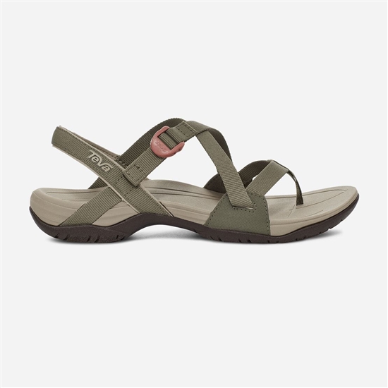 Teva Ascona Cross Strap Women's Sandals Olive | 4915326-ZP