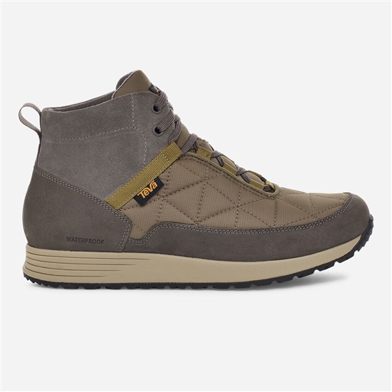 Teva Ember Commute Waterproof Men's Hiking Boots Grey / Olive | 6835942-AJ