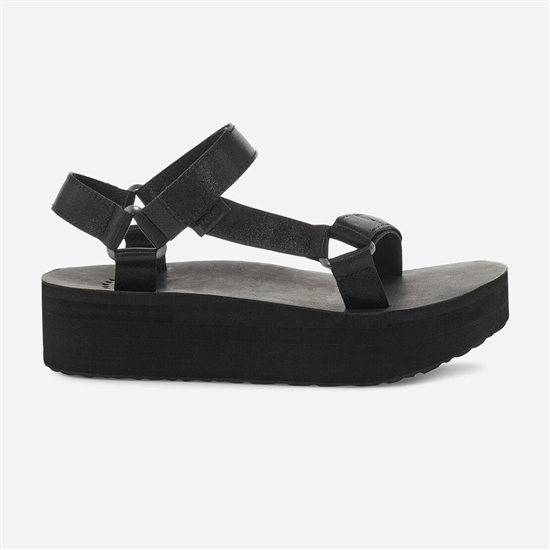 Teva Flatform Universal Satin Women's Flatforms Black | 7532406-PZ