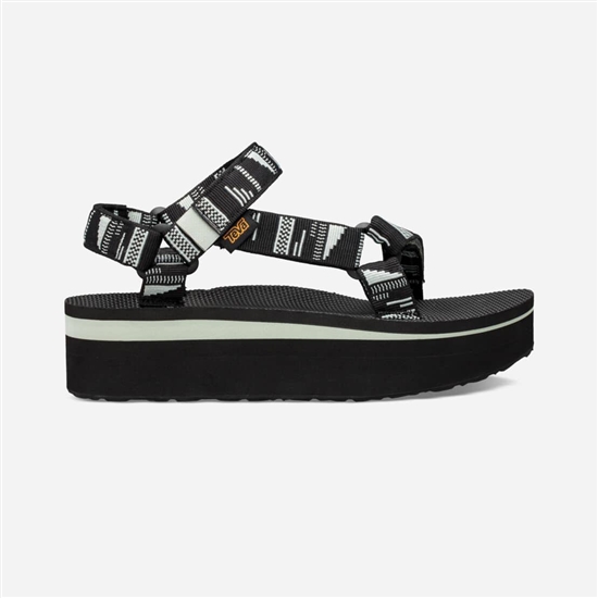 Teva Flatform Universal Women's Flatforms Black / White | 6549318-CB