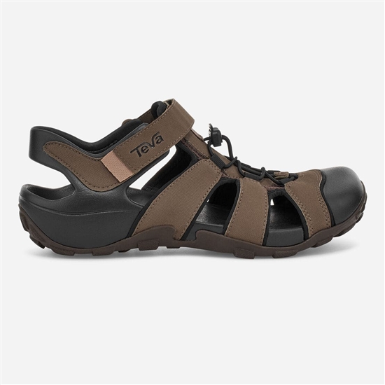 Teva Flintwood Men's Sandals Dark Brown | 2167598-TB