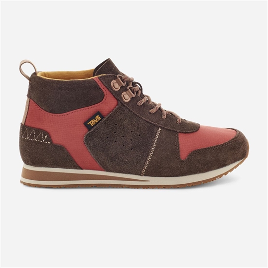 Teva Highside '84 Mid Women's Sneakers Dark Brown / Red | 7581304-HE