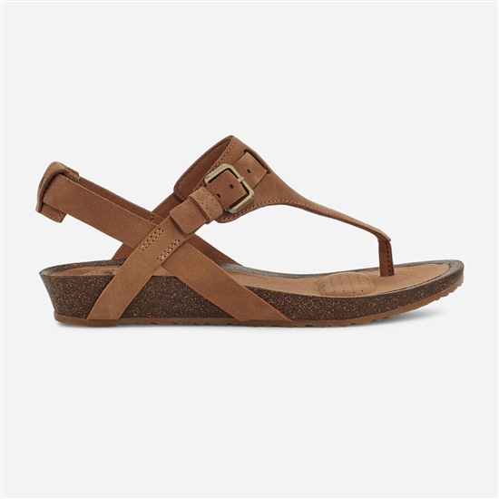 Teva Mahonia 3-point Women's Wedge Sandals Brown | 6892431-RI