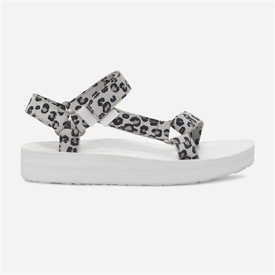 Teva Midform Universal Leopard Women's Flatforms White / Grey / Black | 9681203-HL