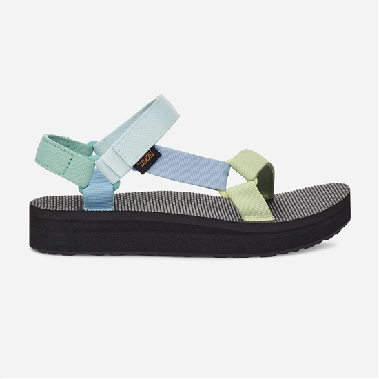 Teva Midform Universal Women's Flatforms Light Green / Light Blue | 3769804-QR