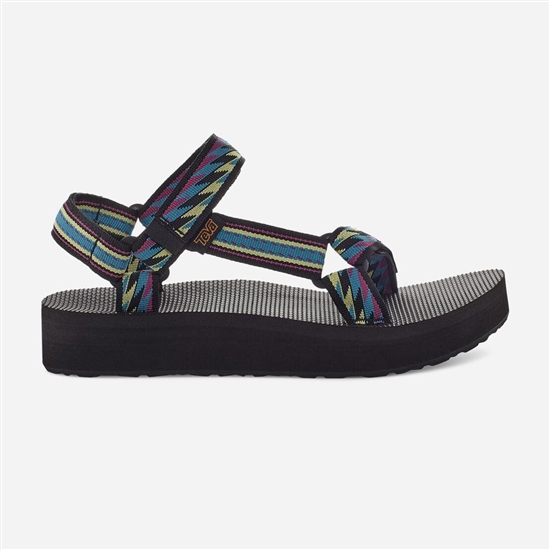 Teva Midform Universal Women's Flatforms Blue / Purple / Green | 6321074-KR