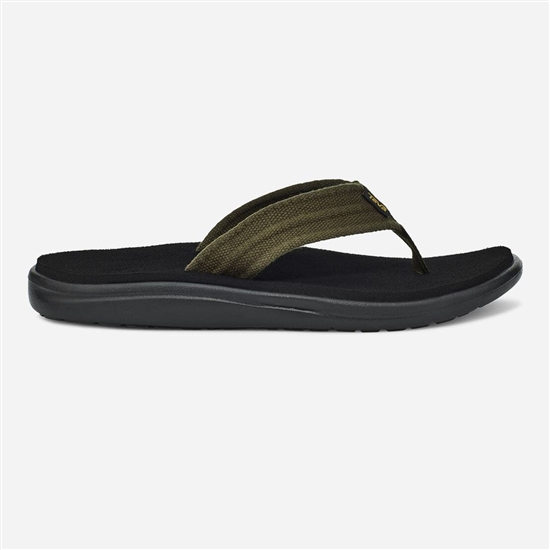 Teva Voya Canvas Flip Men's Flip Flops Dark Olive | 5084376-DQ