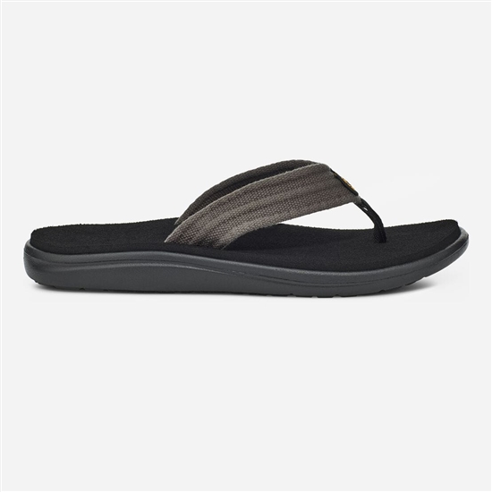 Teva Voya Canvas Flip Men's Flip Flops Grey / Black | 8914703-HC