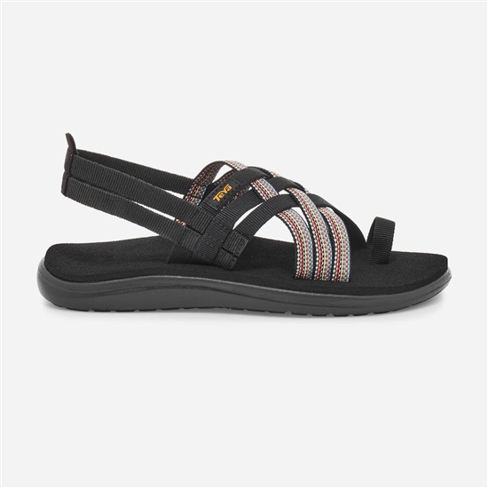 Teva Voya Strappy Women's Sandals Black / Multicolor | 8326491-QH