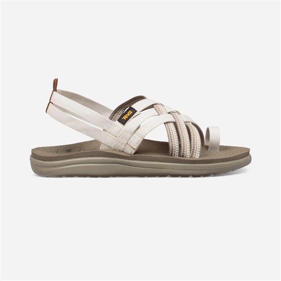 Teva Voya Strappy Women's Sandals White / Khaki | 1849630-MC