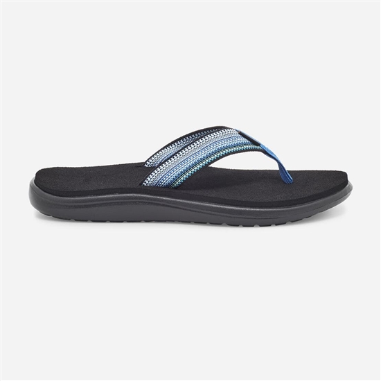 Teva Voya Women's Flip Flops Blue / Black | 8097615-LK