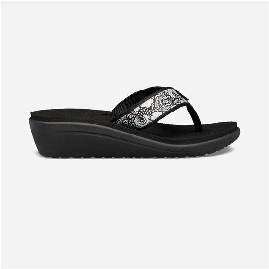 Teva Voya Women's Wedge Sandals Silver / Black | 2157049-ZX